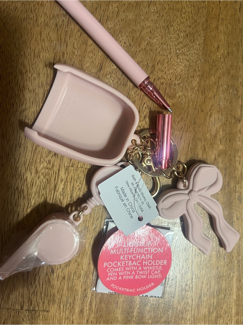 Bath & Body Works Light-Up Multi-Function Keychain in Soft Pink - Picture 3 of 5